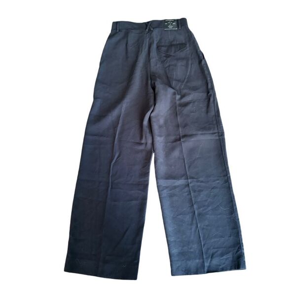 Banana Republic Black Drapey Wide-Leg Pant High Waisted 8 NWT - Picture 3 of 8